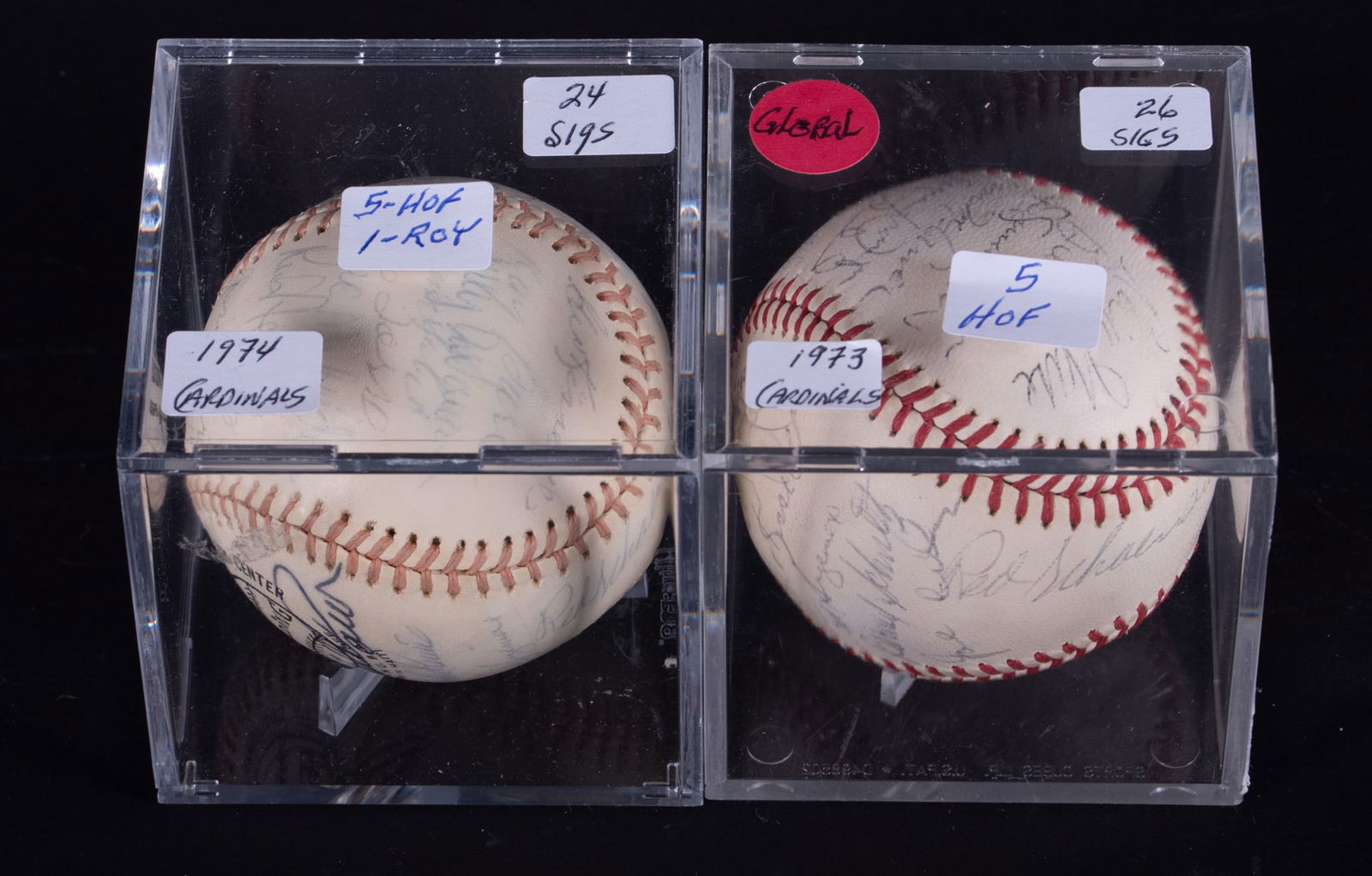 Two St Louis Cardinals Signed Team Baseballs (1 of 3)