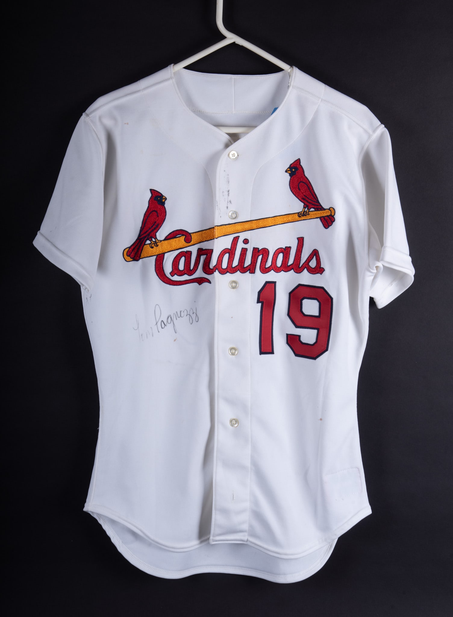 Tom Pagnozzi Rawlings Game Issued and Game Worn Signed Jersey (1 of 3)