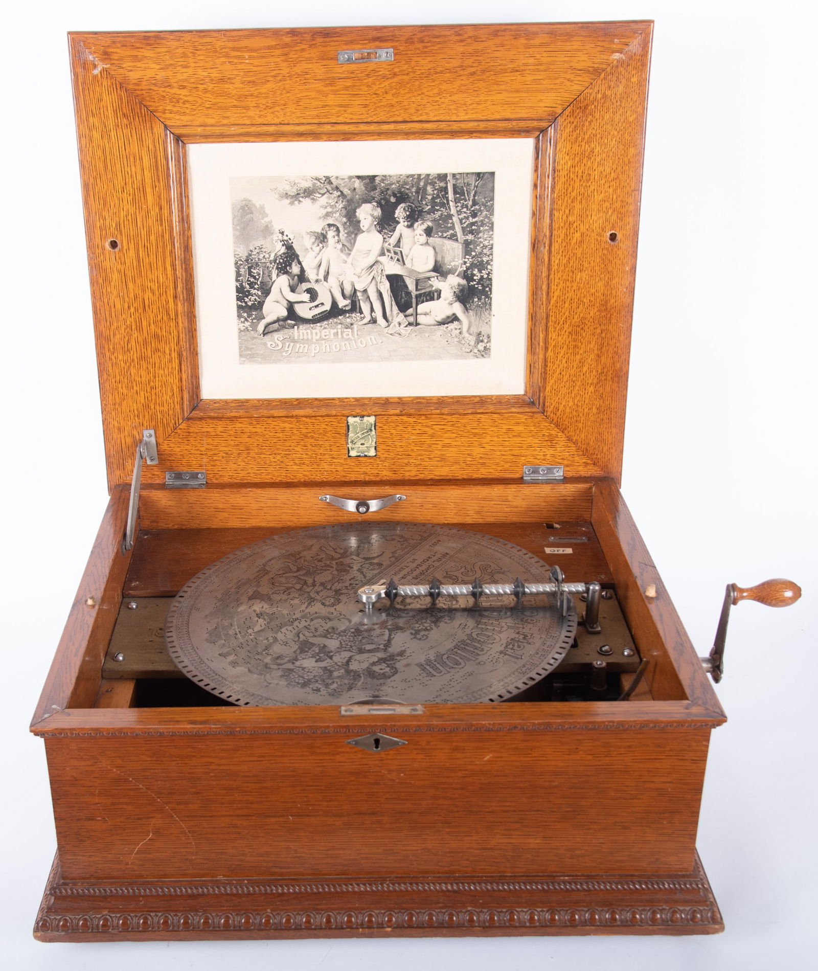 Antique Symphonian Oak Table Top Music Box (1 of 4)
