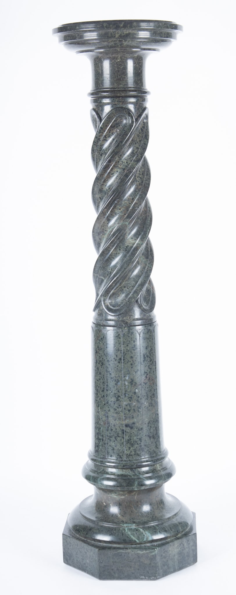 An Antique Verde Green Marble Pedestal (1 of 3)