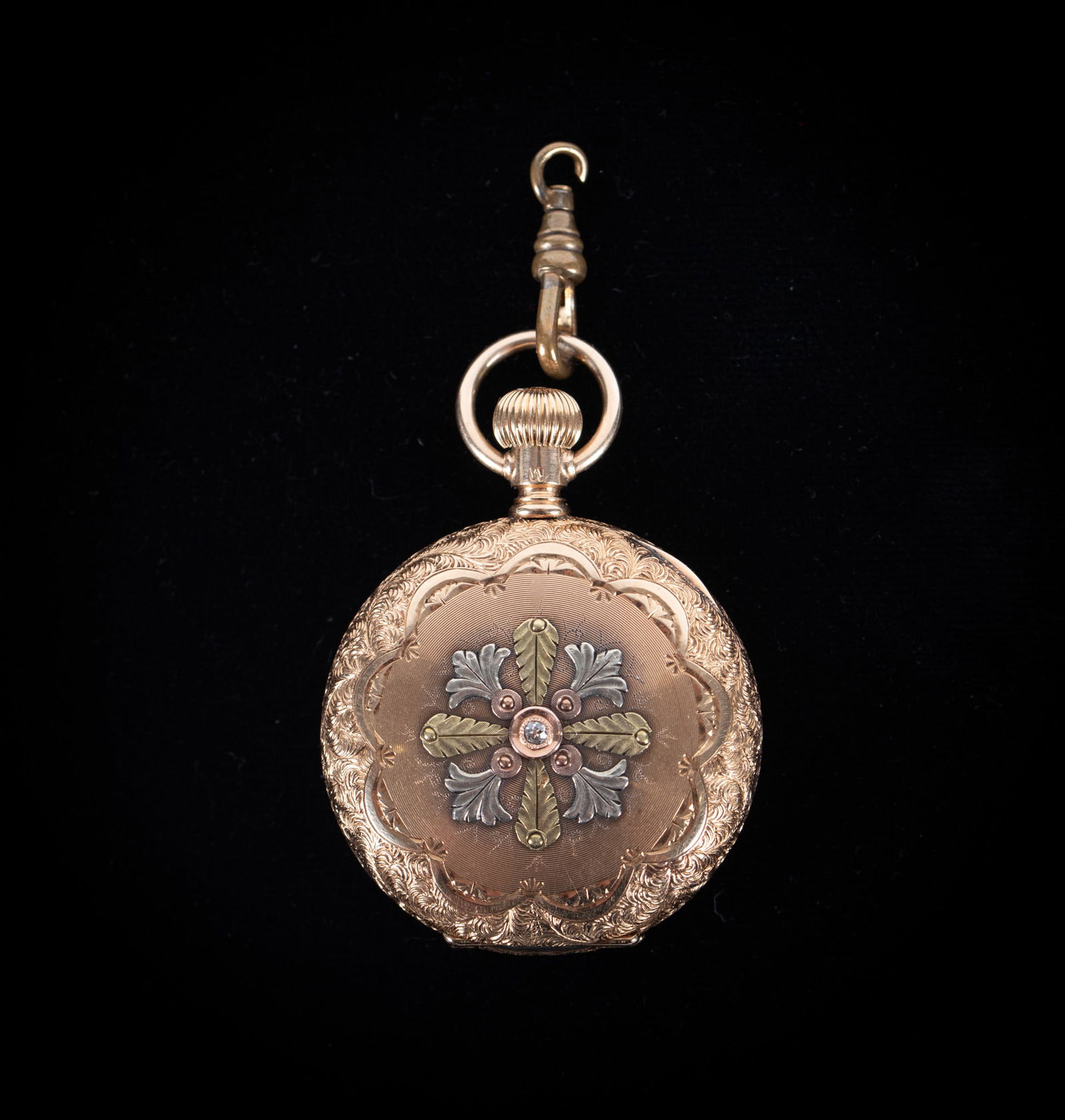 14K Yellow Gold Hunter Case Pocket Watch (1 of 3)