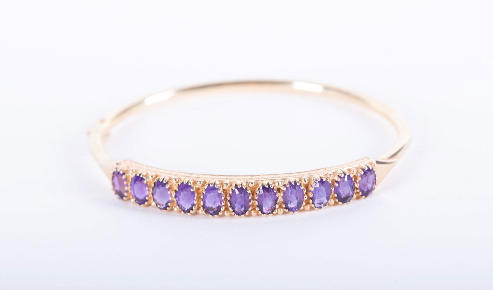 14K Yellow Gold Amethyst Bracelet (1 of 2)