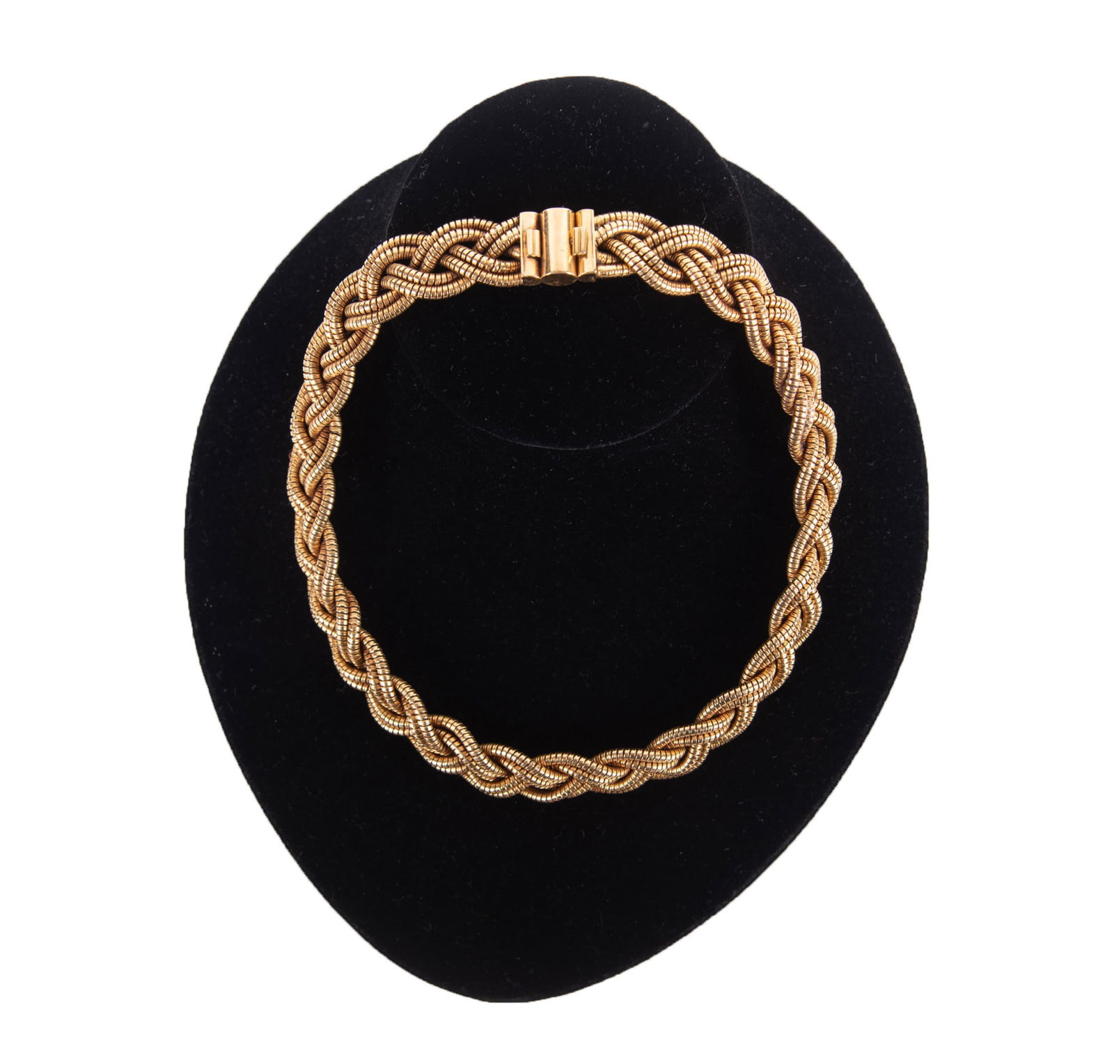 Outstanding 18K Yellow Gold Woven Choker Necklace (1 of 10)