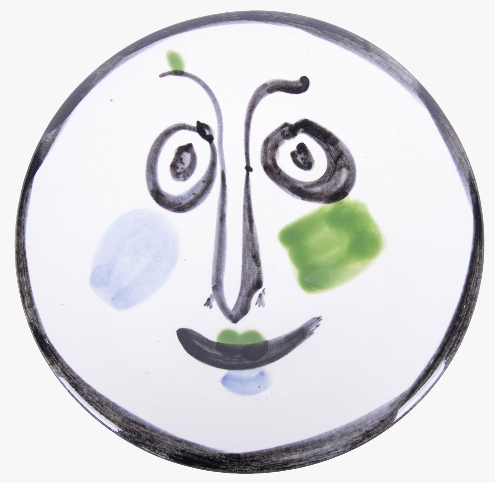 Pablo Picasso, Spanish (1881-1973), Visage No 197, 1963, Earthenware ceramic plate, ed. #15/500 (1 of 7)