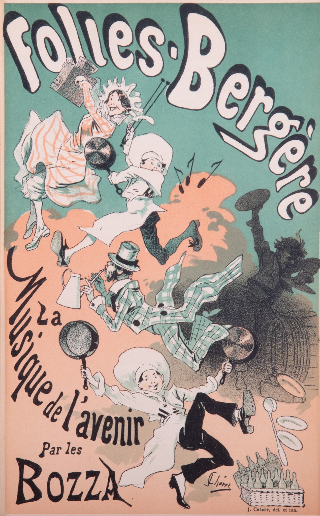 Jules Cheret, French (1836-1932), La Musique de l'avenir par les Bozza, Color lithograph on wove (1 of 4)