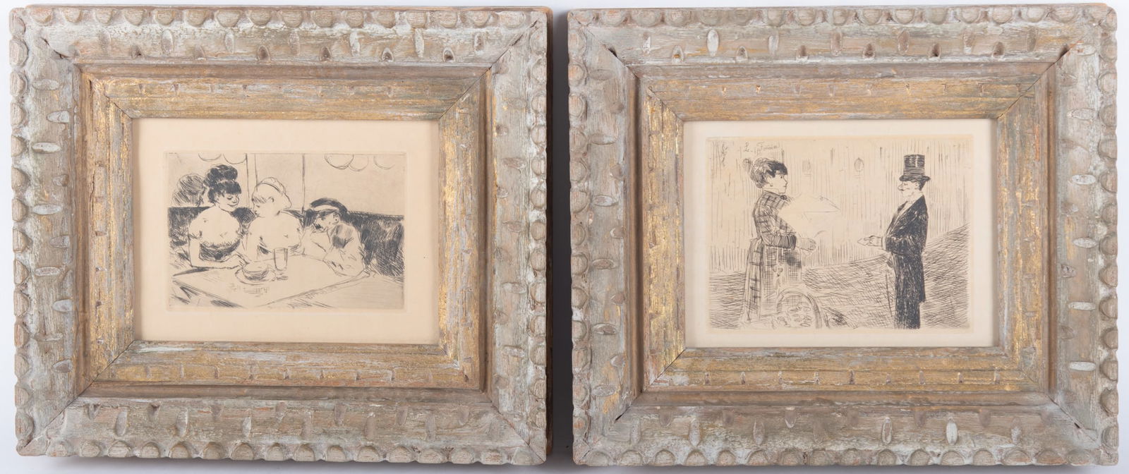 Jean-Louis Forain, French (1852-1931), Le Bouquet, and Maison Close (two works), etchings (1 of 3)