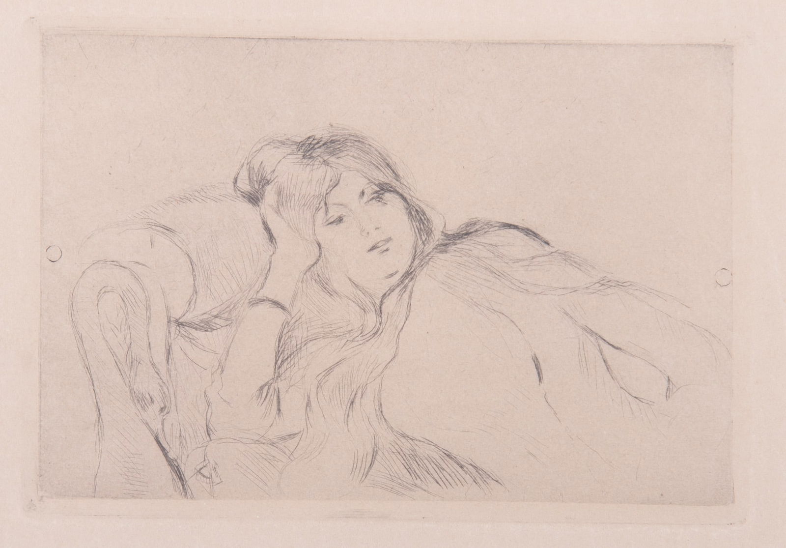 Berthe Morisot, French (1841-1895), Jeune Fille au Repos / Jeune Fille ?tendue (Portrait of Julie (1 of 4)