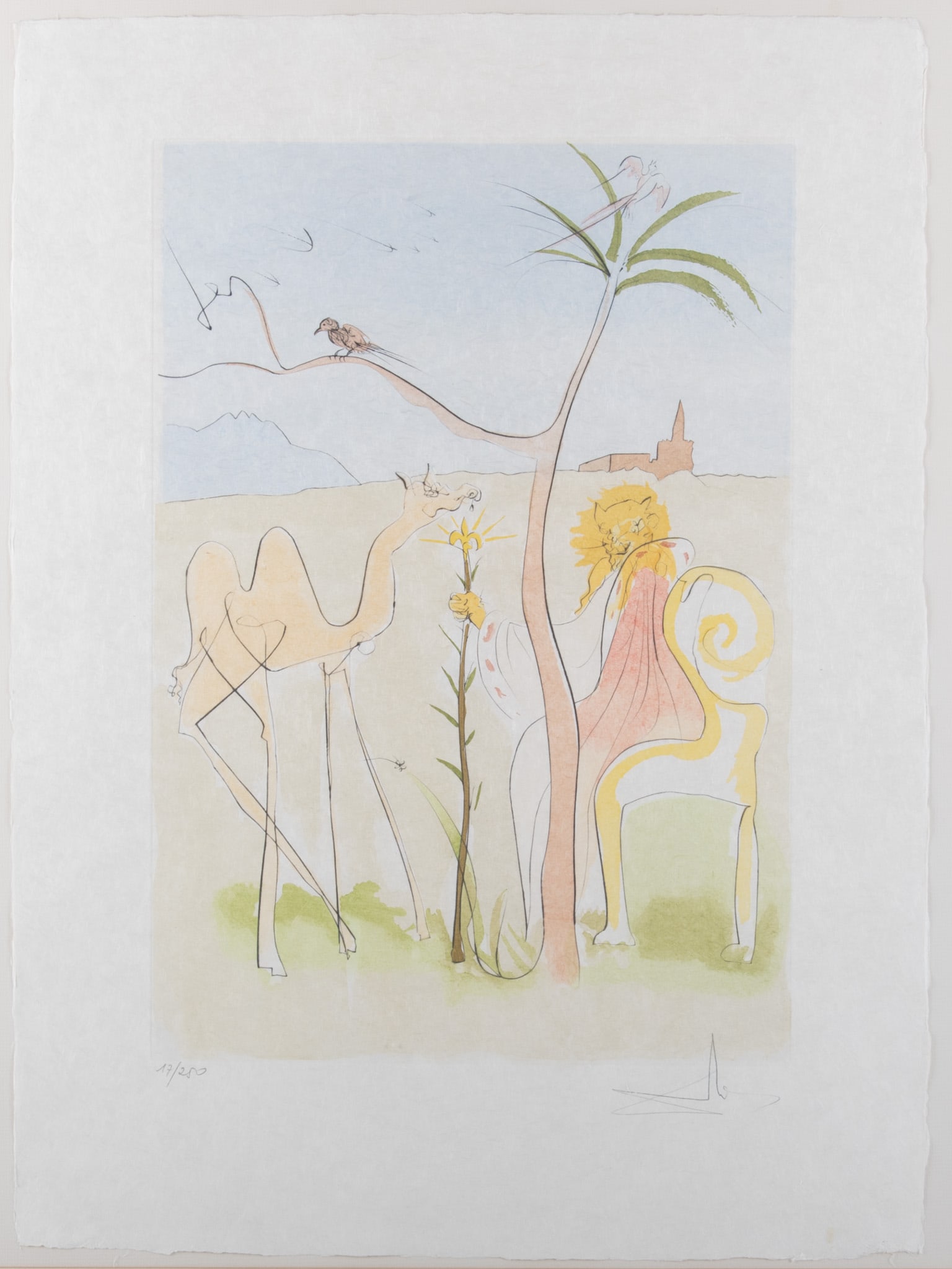 Salvador Dali, Spanish (1904-1989), La Cour de Lion from Le Bestiaire de La Fontaine, 1974, (1 of 6)