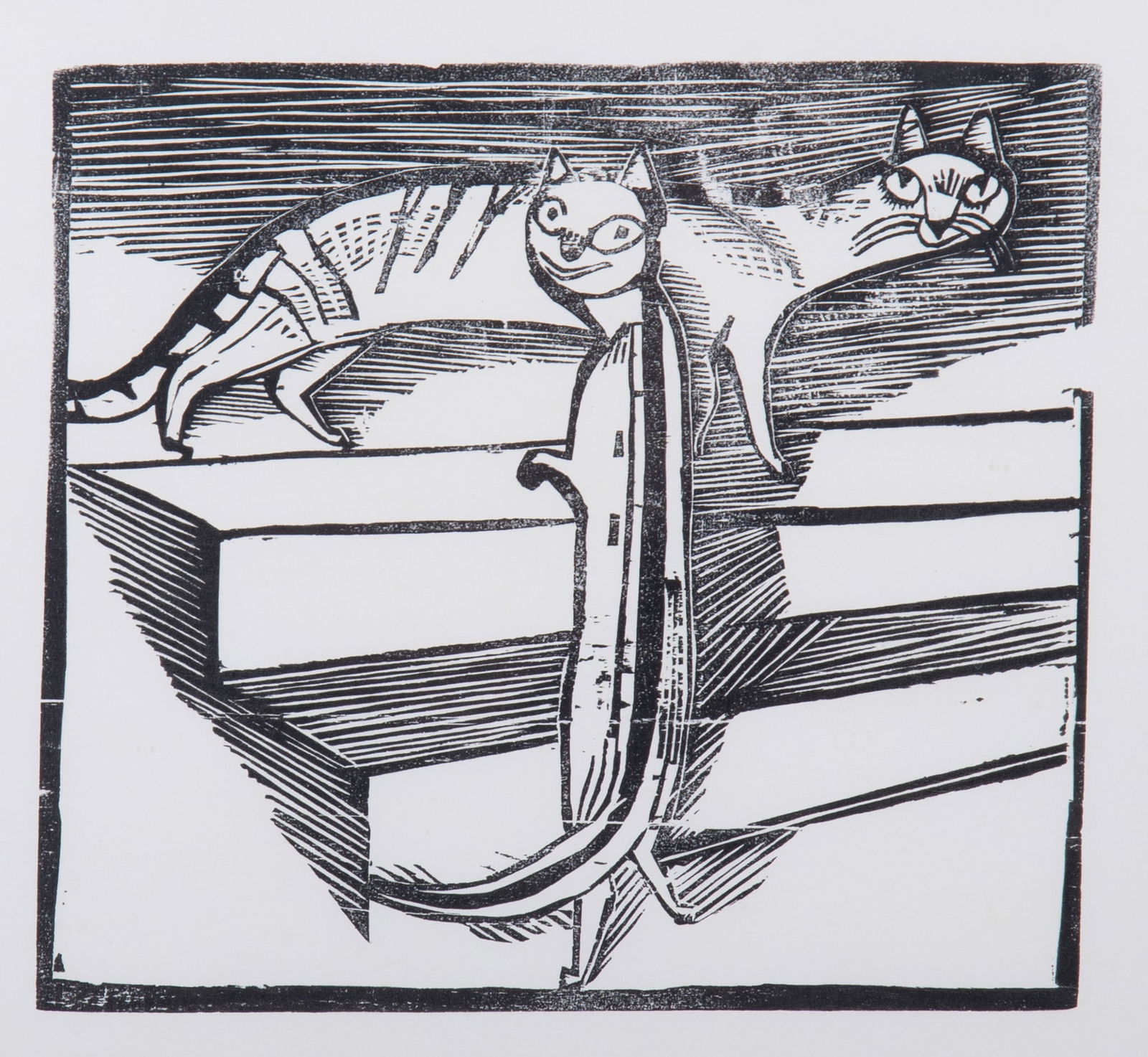 Gerhard Marcks, German (1889-1981), Die Kleinen Katzen, woodcut (1 of 3)