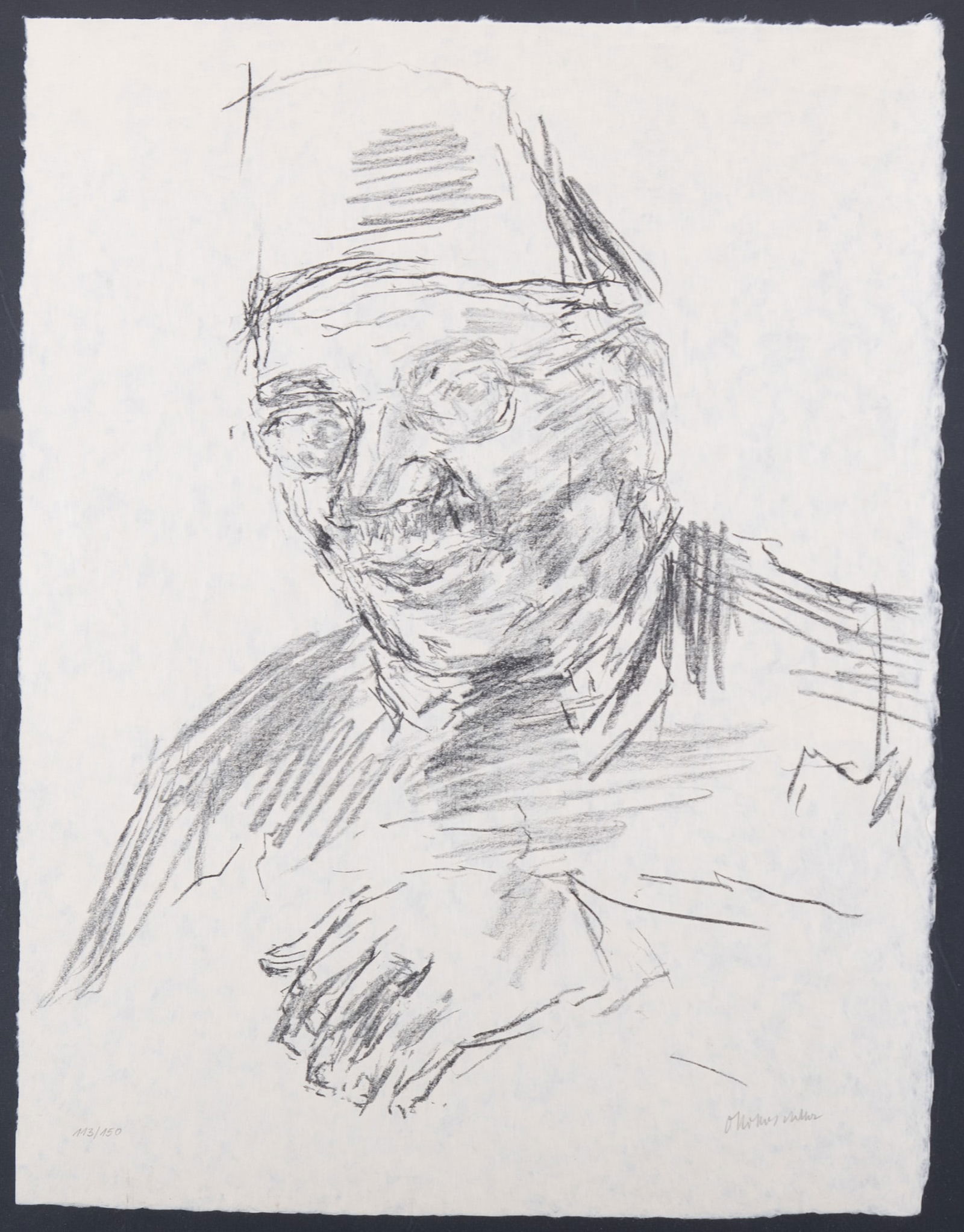 Oskar Kokoschka, Austrian 1886-1980, Sheik Mustafa Kalil el-Ansari (Chief Warden of the Mosque of (1 of 5)
