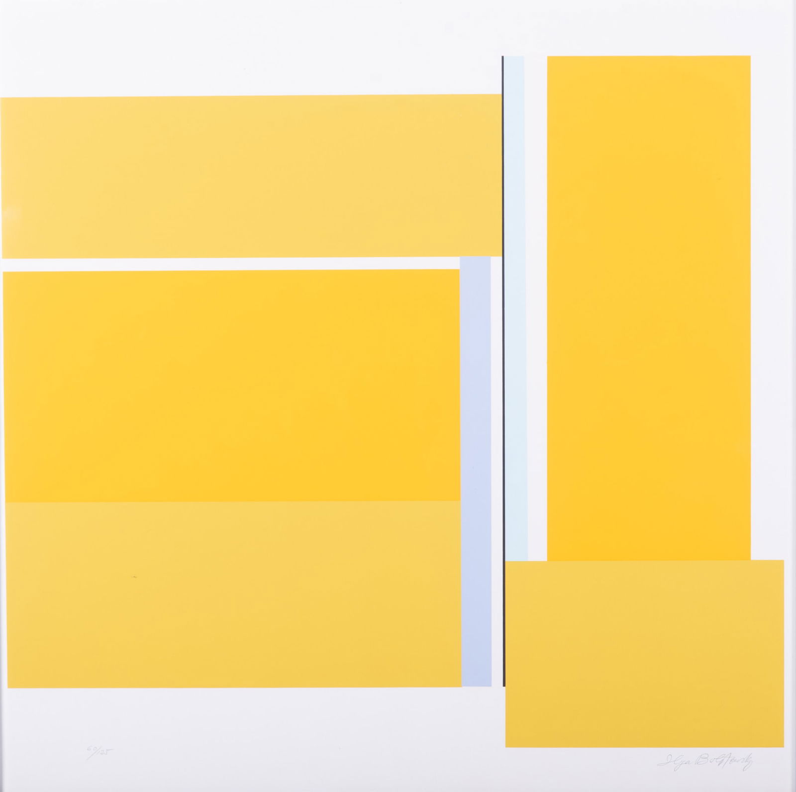 Ilya Bolotowsky, Russian/American (1907-1981), Yellow Square, 1970, silkscreen, ed. 60/125 (1 of 4)