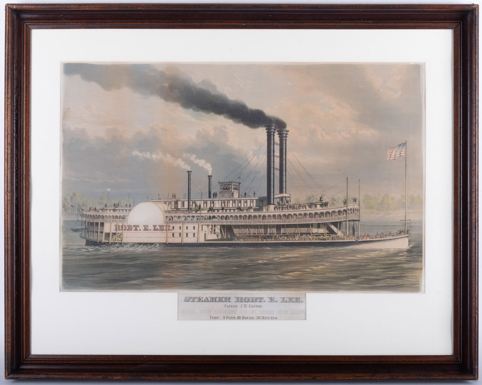 Artist Unknown. Steamer Robt. E. Lee, Captain J. W. Cannon, From New Orleans to St. Louis, 1210 (1 of 4)