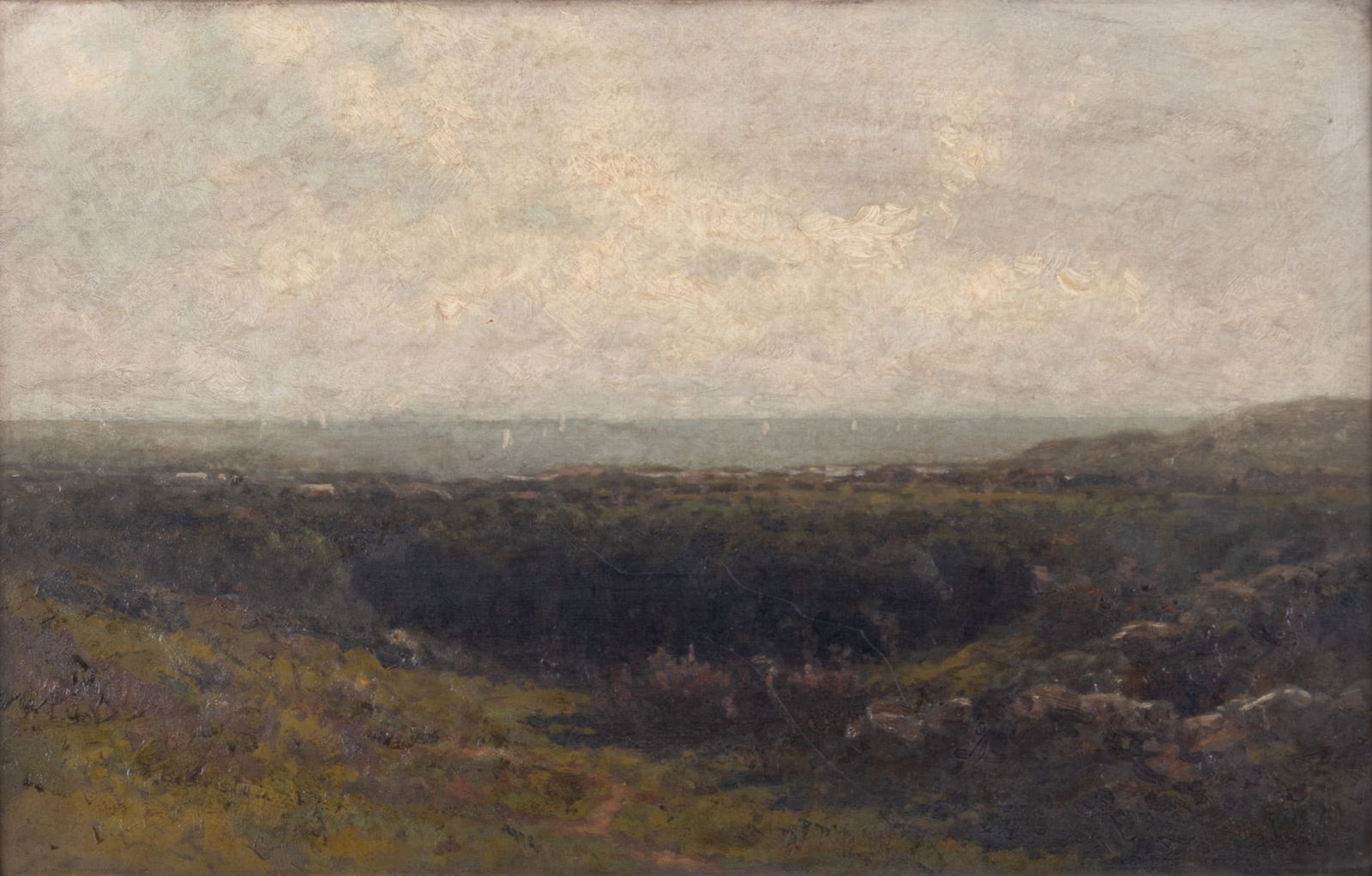 John Bunyan Bristol, New York, Massachusetts (1826-1909), Landscape with Distant Lake, oil on canvas (1 of 8)