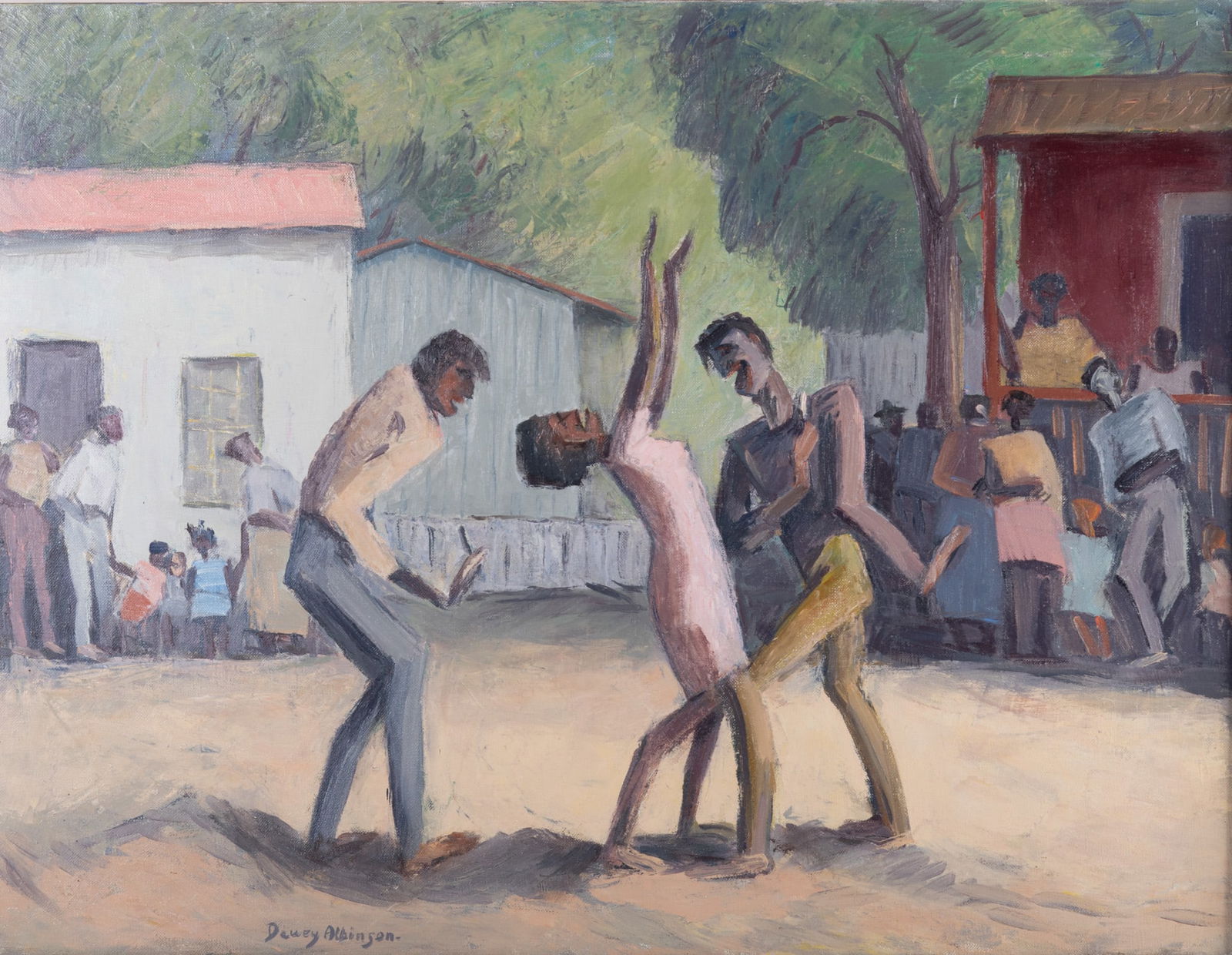 Dewey Ernest Albinson, Minnesota / Mwxico (1898-1971), Eternal Triangle, 1949, oil on canvas (1 of 5)