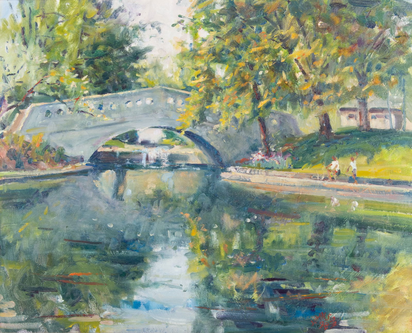 Ron Johnson, American 20th Century, Twin Lakes Spring, oil on canvase: Ron JohnsonAmerican, 20th CenturyTwin Lakes Springoil on canvaseSigned lower right, dated '98. Framed.16 x 20 inches; 23 1/2 x 27 1/2 inches (overall with frame)