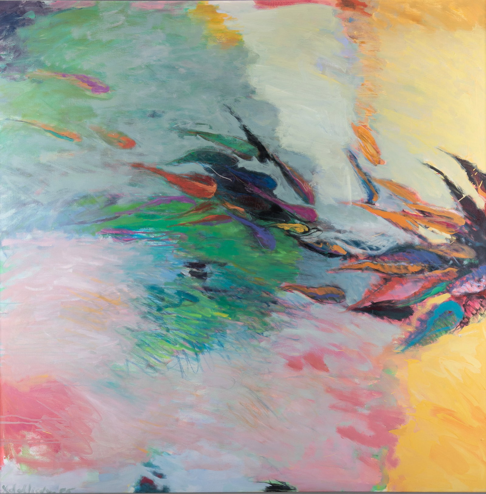 Lee Anne Dollison, American 20th - 21st Centuries, Fist Full of Fish, acrylic on canvas (1 of 5)