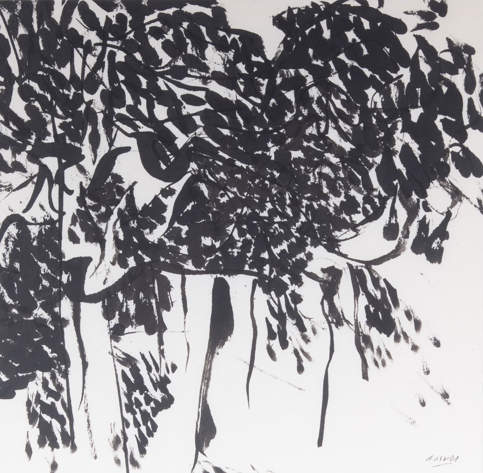 Arthur Osver, Missouri, New York, Illinois (1912-2006), Peconic II, 1964, India ink on rice paper (1 of 5)