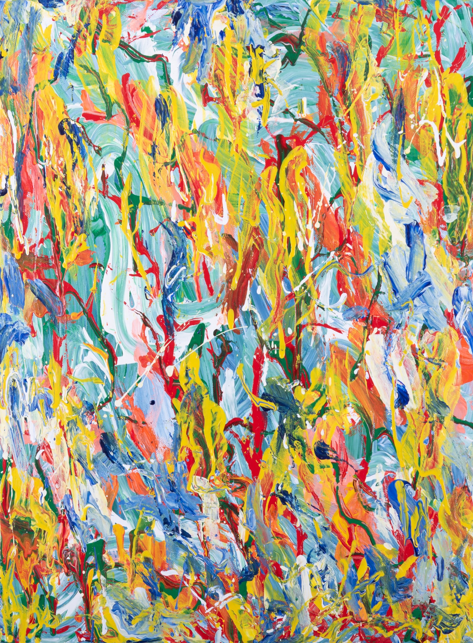 Michael Rubin, American (b. 1946), Red Blue Current #6, 2026, acrylic on canvas (1 of 4)