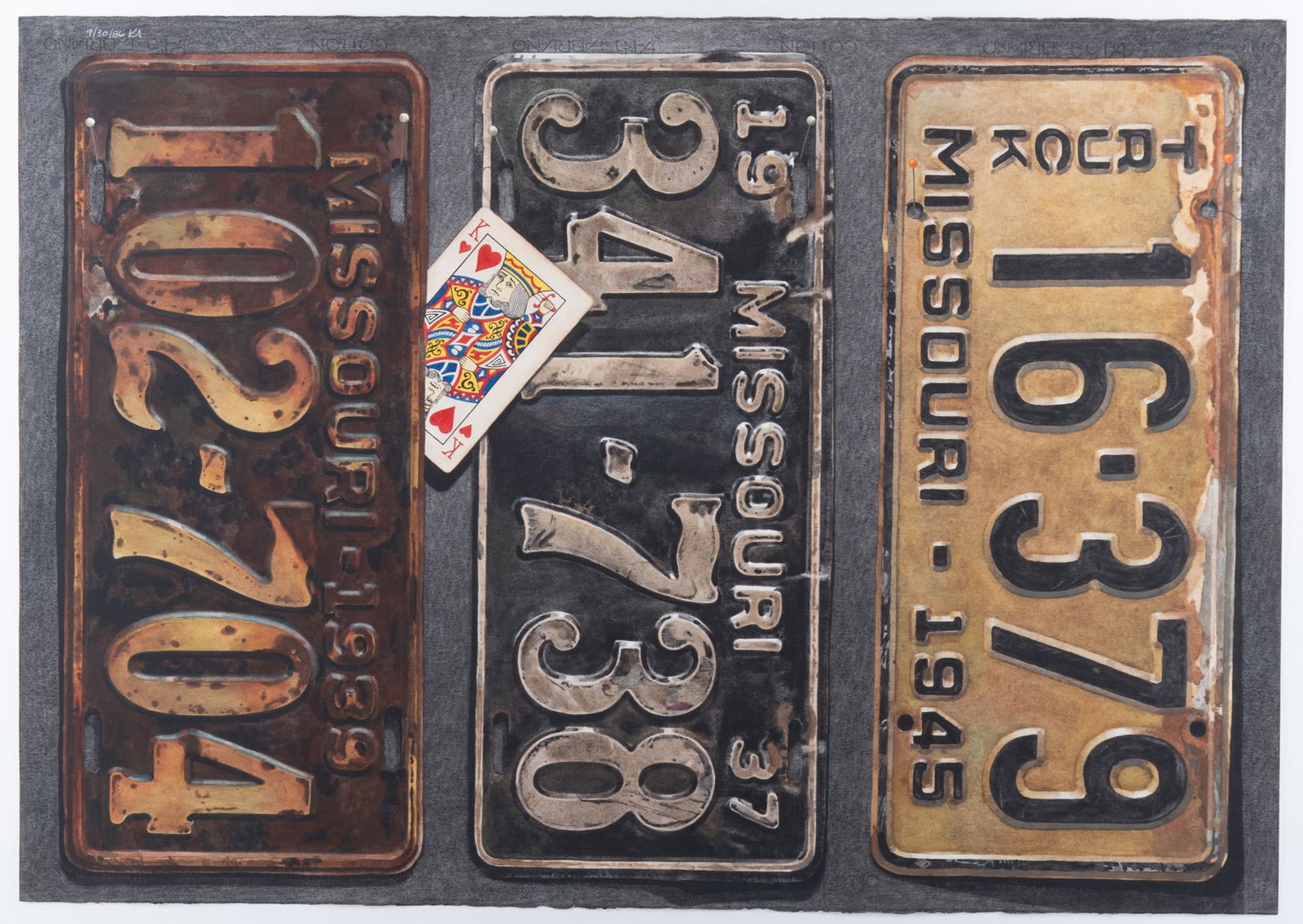 Kent Addison, Missouri (1937-2020), Still Life, 1986, watercolor and graphite on paper: Kent AddisonMissouri, (1937-2020)Still Life, 1986watercolor and graphite on paperinitialed and dated upper left, framed.Provenance: The estate of the artist.28 x 39 inches (sheet); 38 x 50 inches (ov