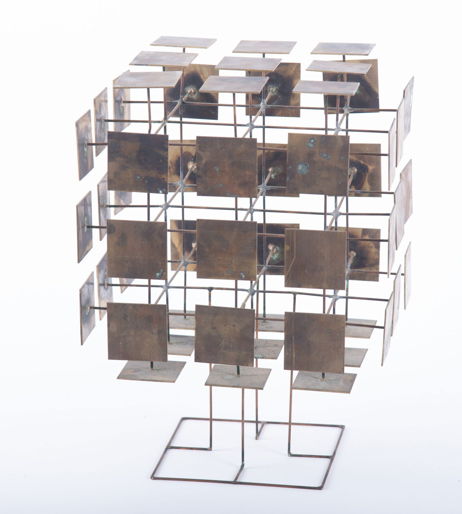 Kent Addison, Missouri (1937-2020), Untitled, Mid-Century Geometric Composition, copper sculpture (1 of 3)