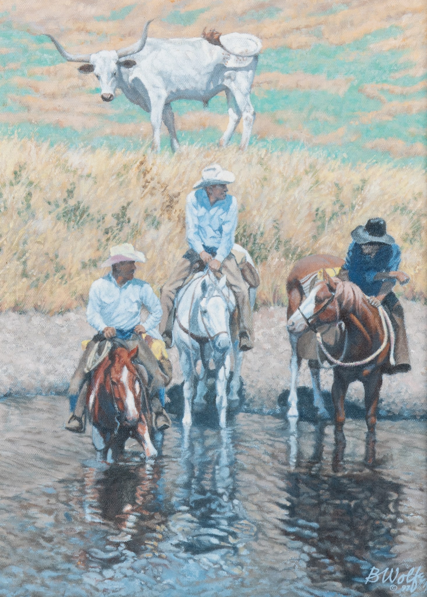 Perry Bassel Wolfe, American (1932-2020), The Oldtimer, 1997, oil on canvas (1 of 5)