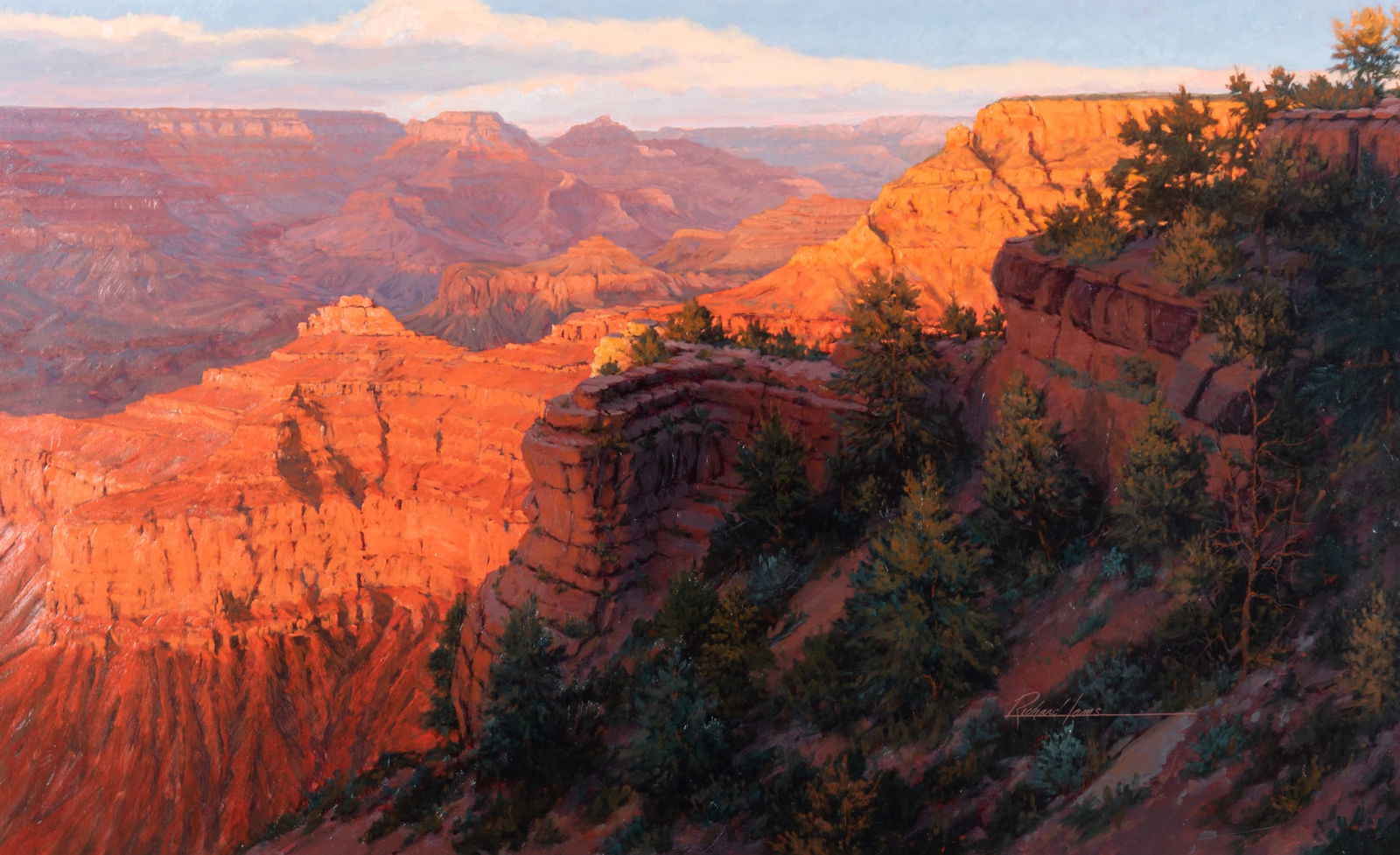 Richard Iams, Arizona / West Virginia (b. 1950), Grand Canyon, oil on masonite (1 of 5)