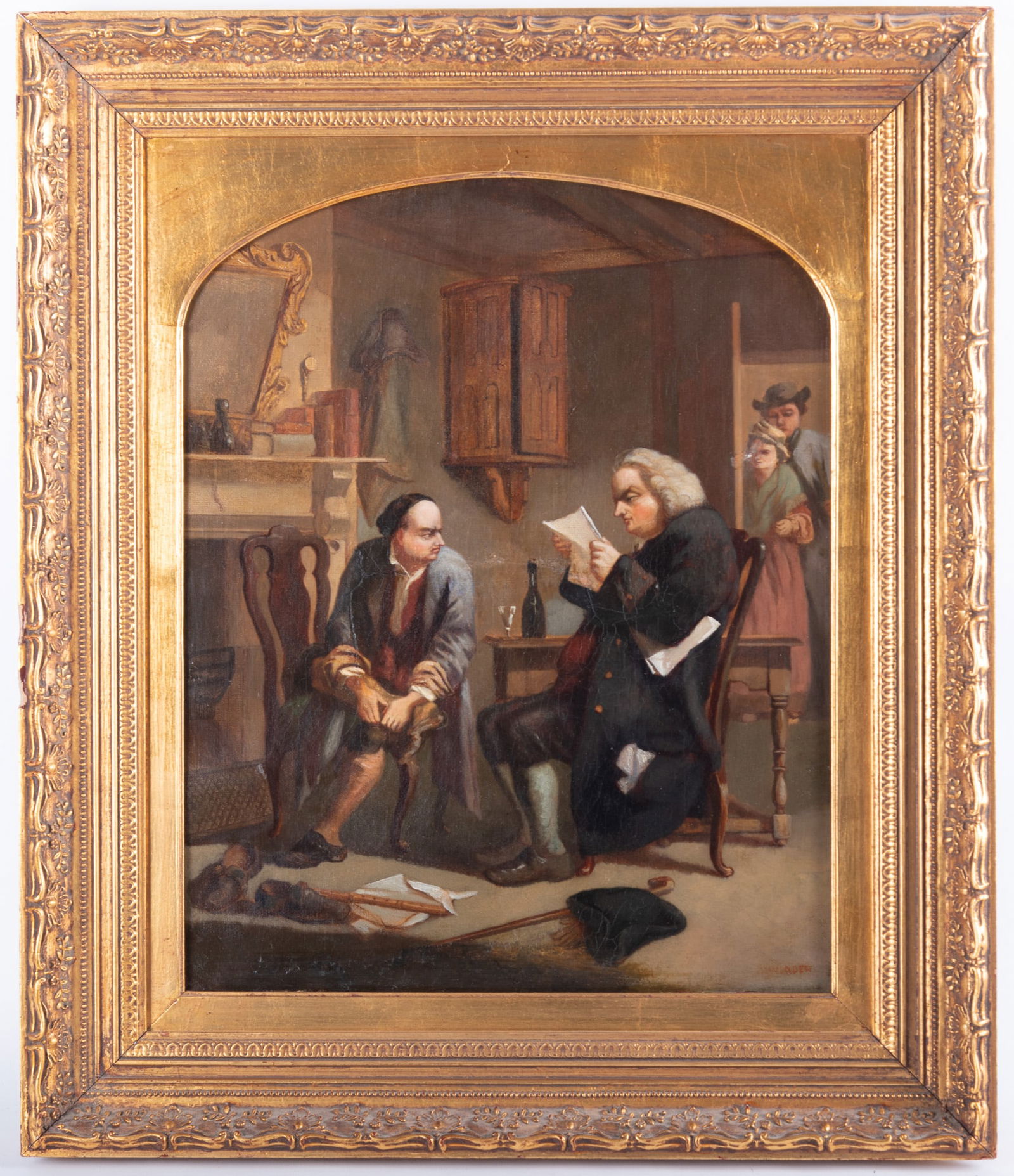 H. Warden (?), British 19th Century, Samuel Johnson's Reading of the Vicar of Wakefield, after J. (1 of 6)