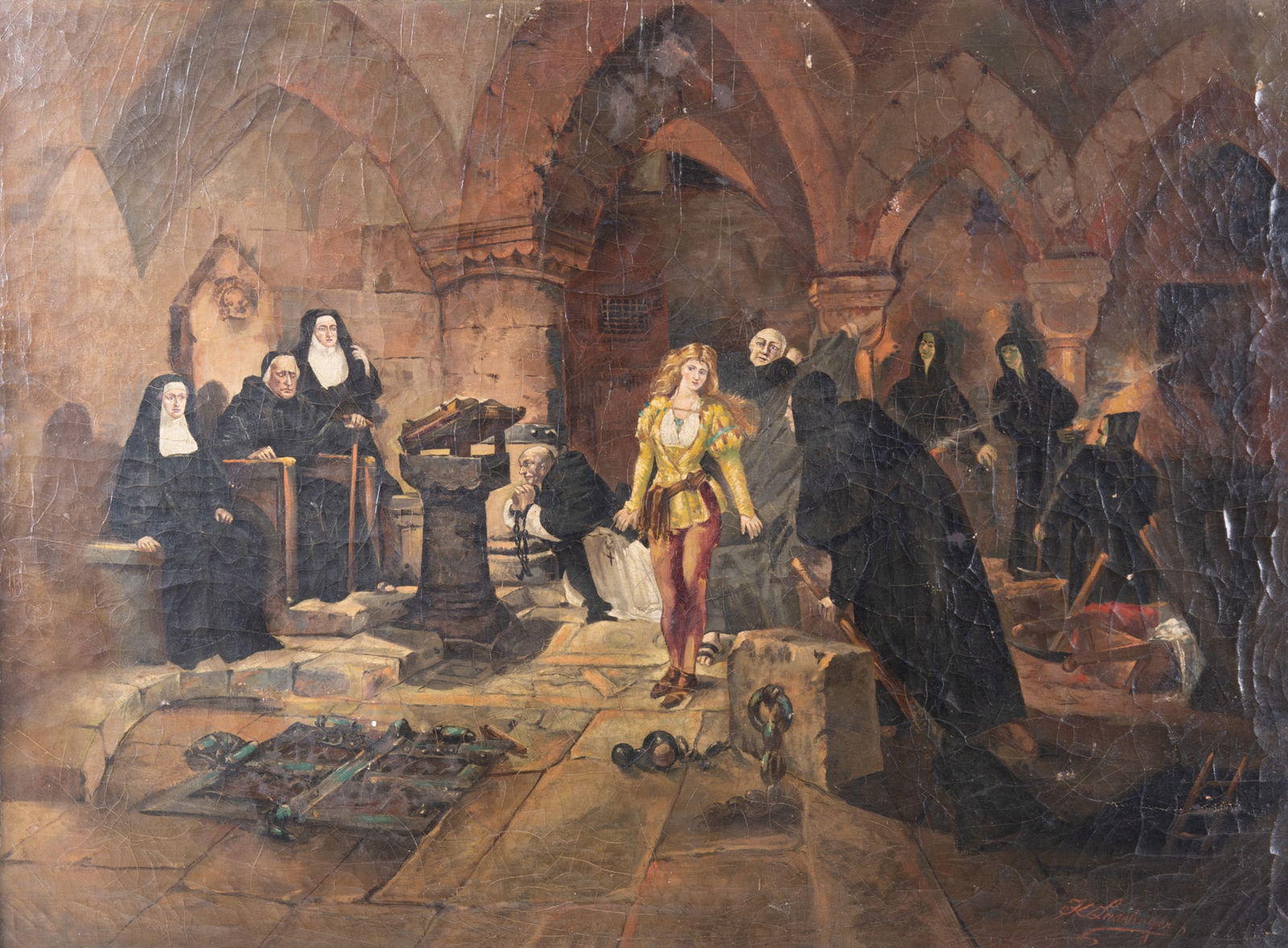 After Toby E. Rosenthal, The Trial of Constance de Beverly, oil on canvas (1 of 5)