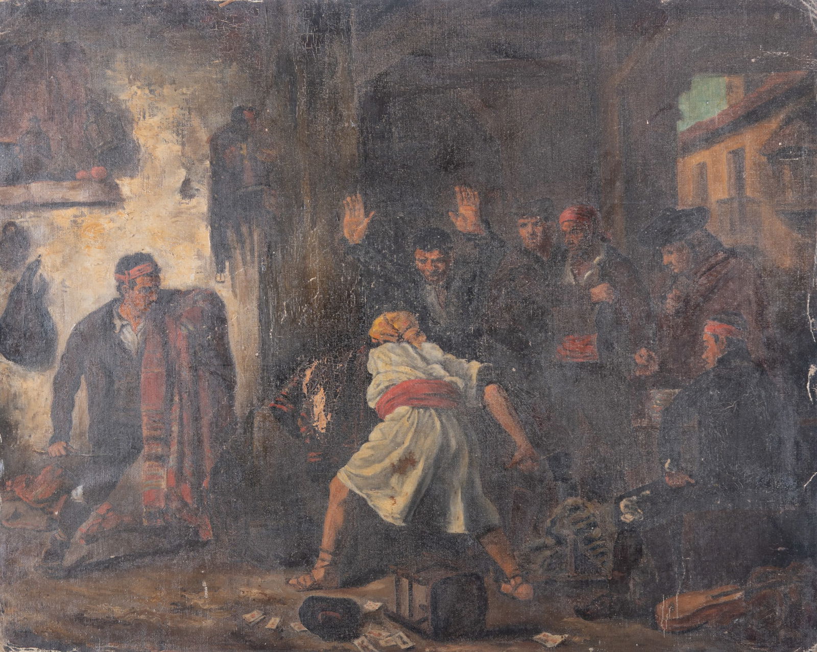 Truchot, Continental 19th Century, oil on canvas mounted on board (1 of 5)