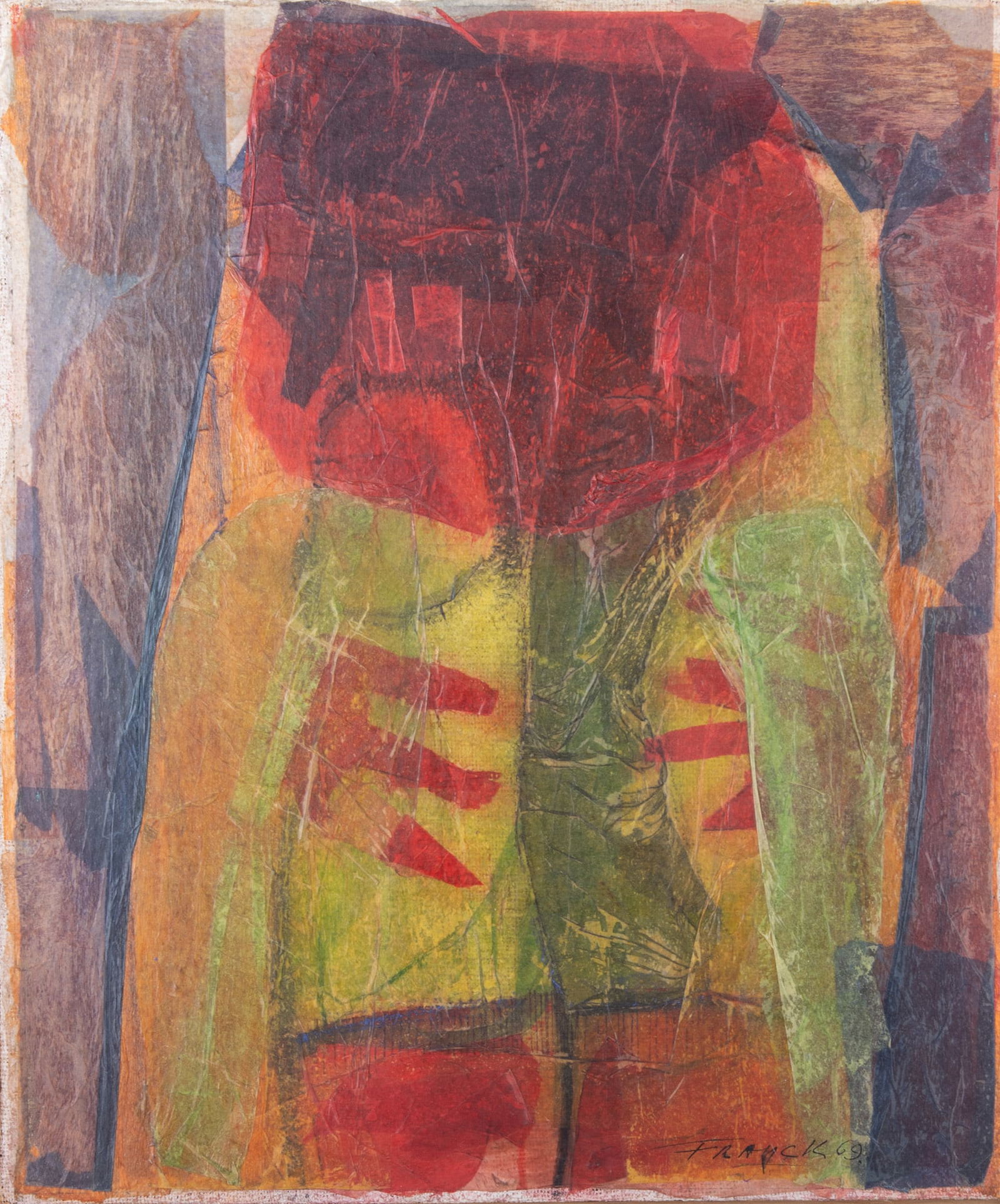 Paul Franck, Belgium (b. 1918), Sans Titre, 1969, collage (1 of 5)