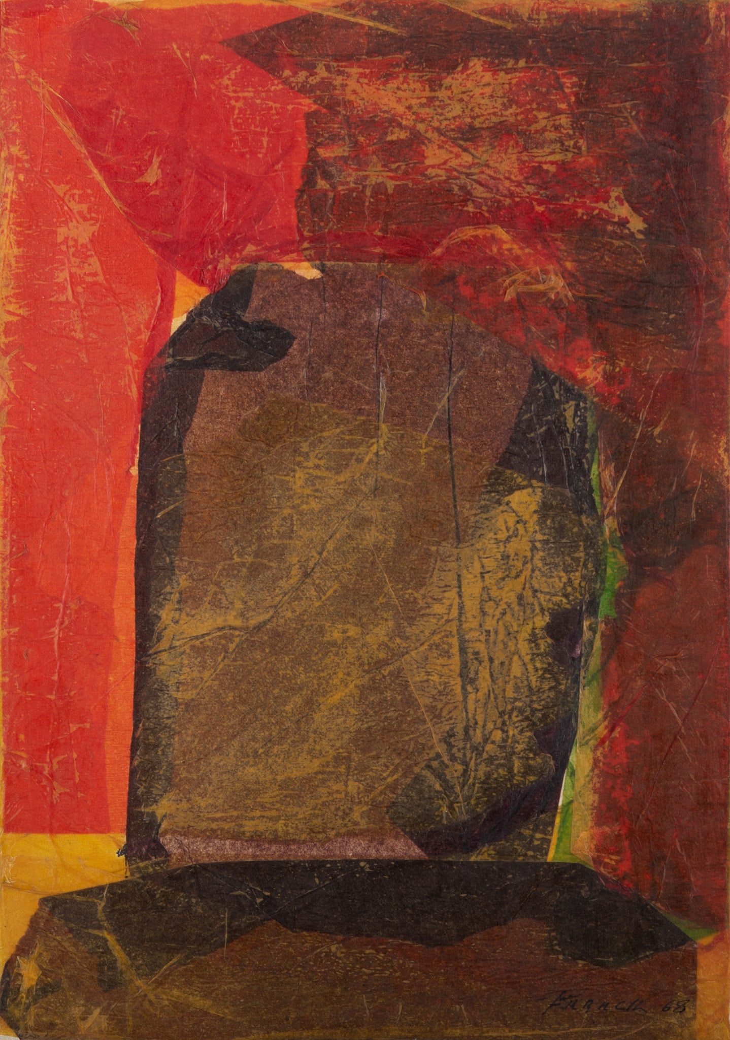 Paul Franck, Belgium (b. 1918), Sans Titre, 1968, collage (1 of 5)