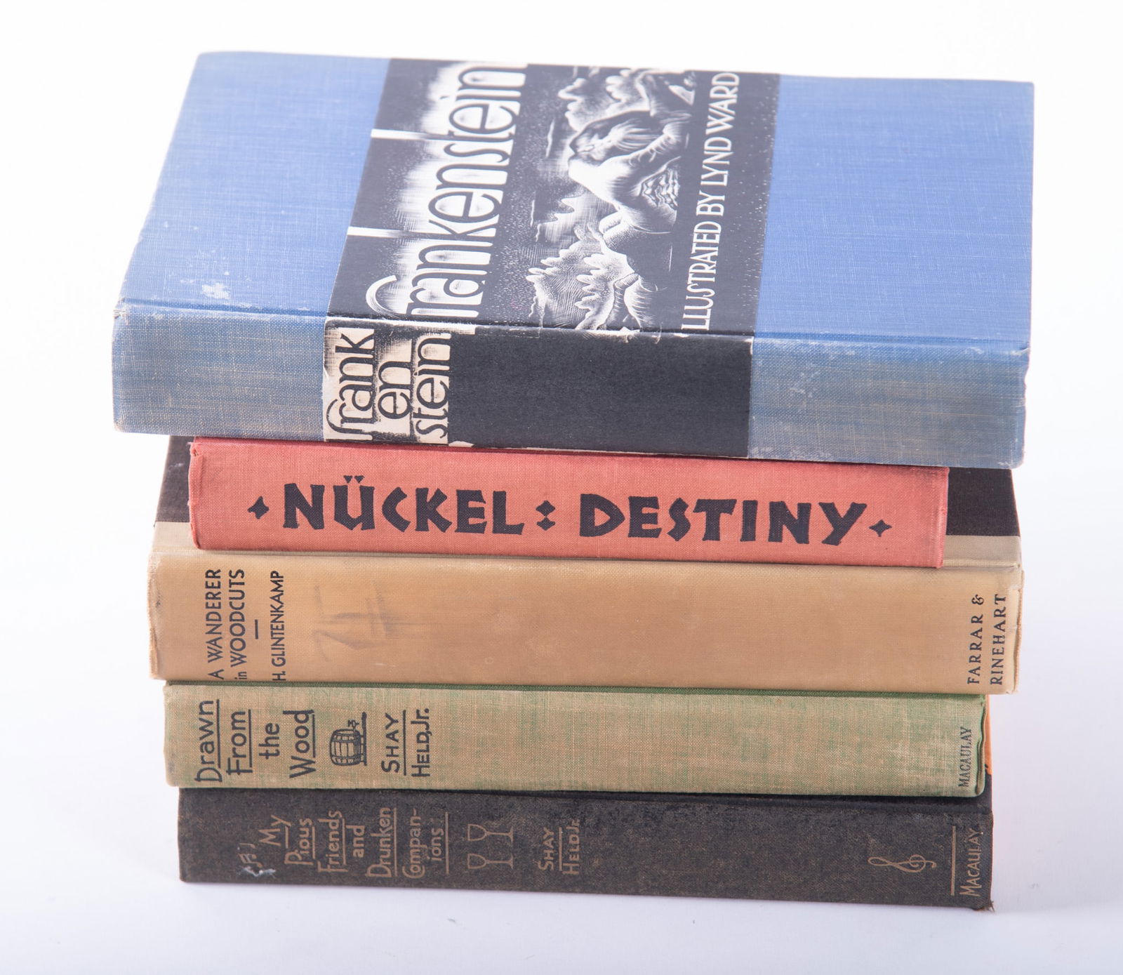 A Group of Books Illustrated with Wood Engravings, circa 1930s to include: Frankenstein, Illustrated (1 of 5)