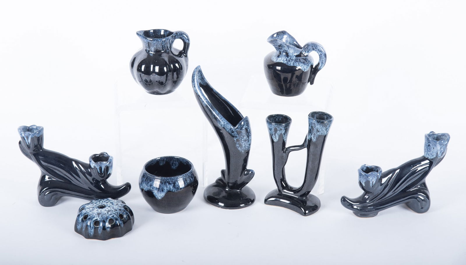 Van Briggle Black/White Drip Pottery (1 of 4)