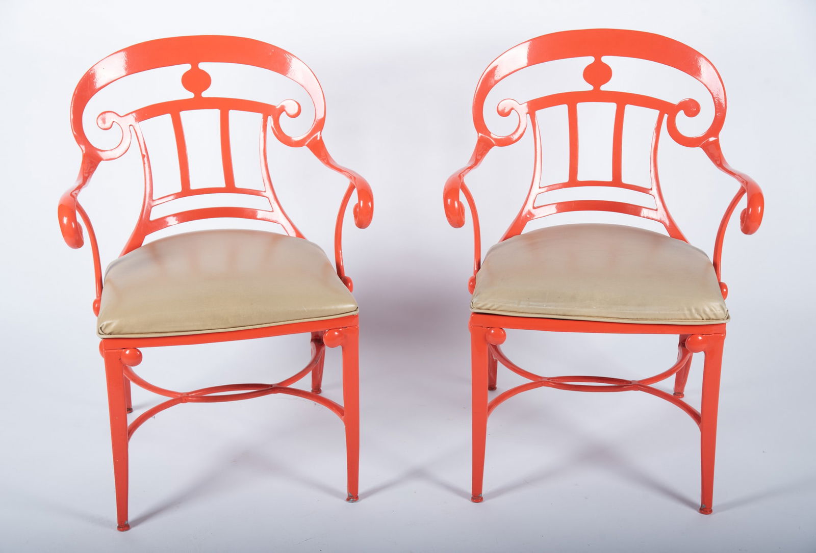 A Pair of Venemen Hollywood Regency Style Cast Aluminum Armchairs (1 of 4)