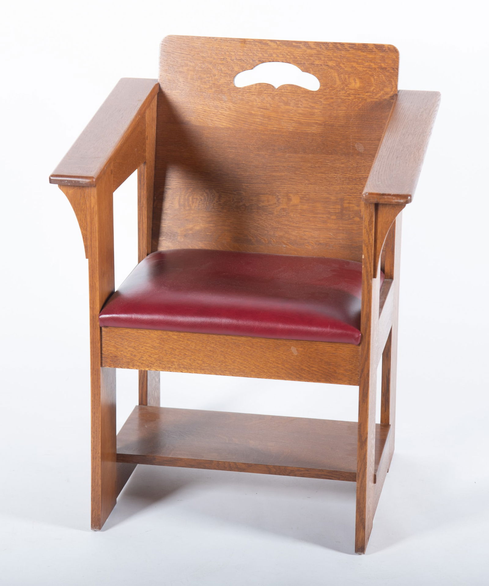 In The Style Of Limbert: Oak Arts And Crafts Open Arm Chair (1 of 4)