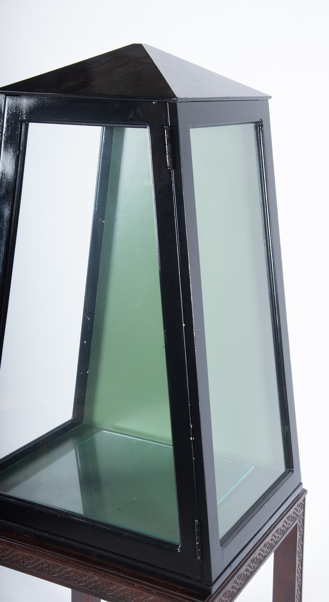 Large Pyramid Form Display Case on Stand - 3