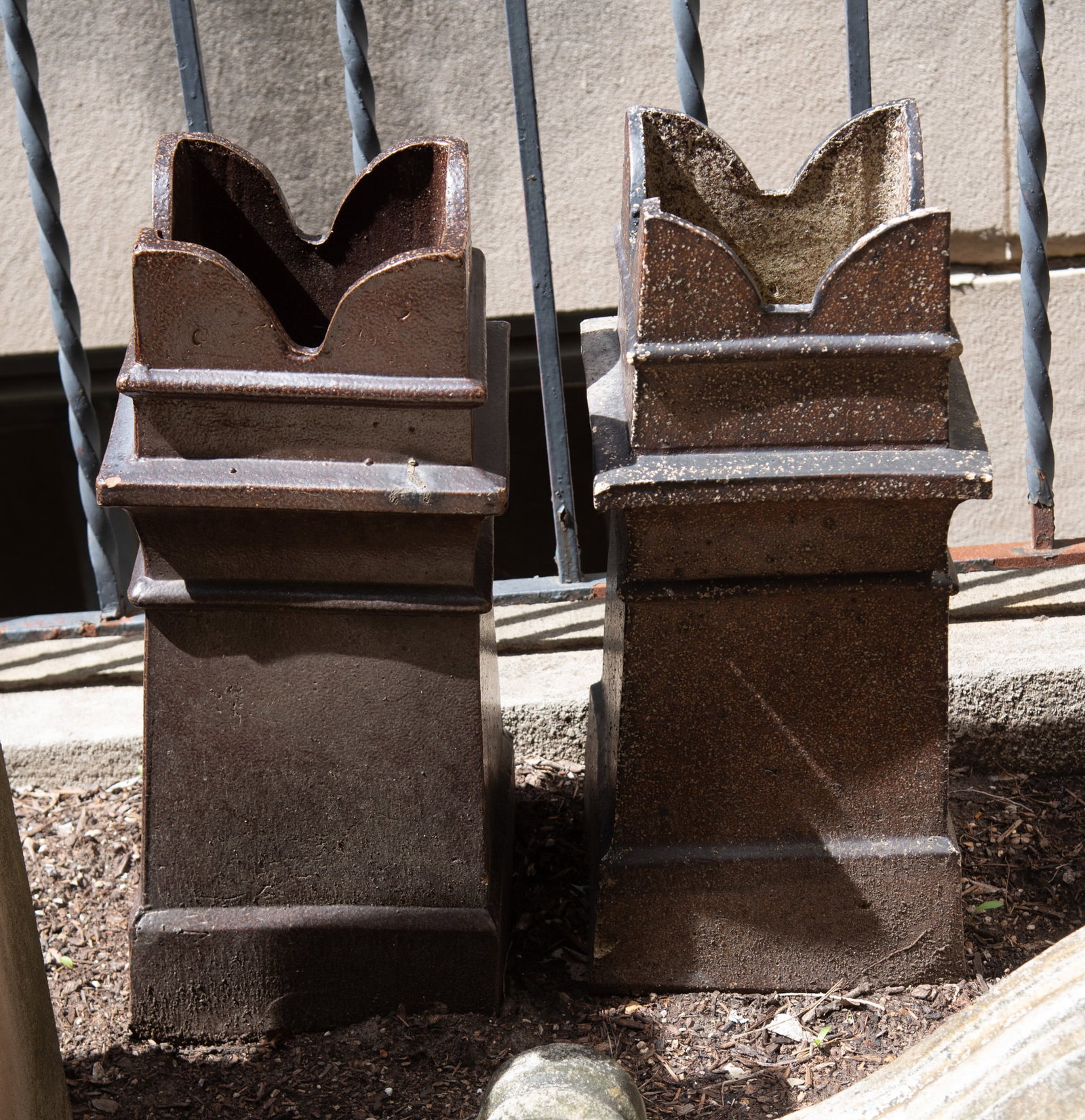 Two Antique Sewer Tile Chimney Pots (1 of 2)