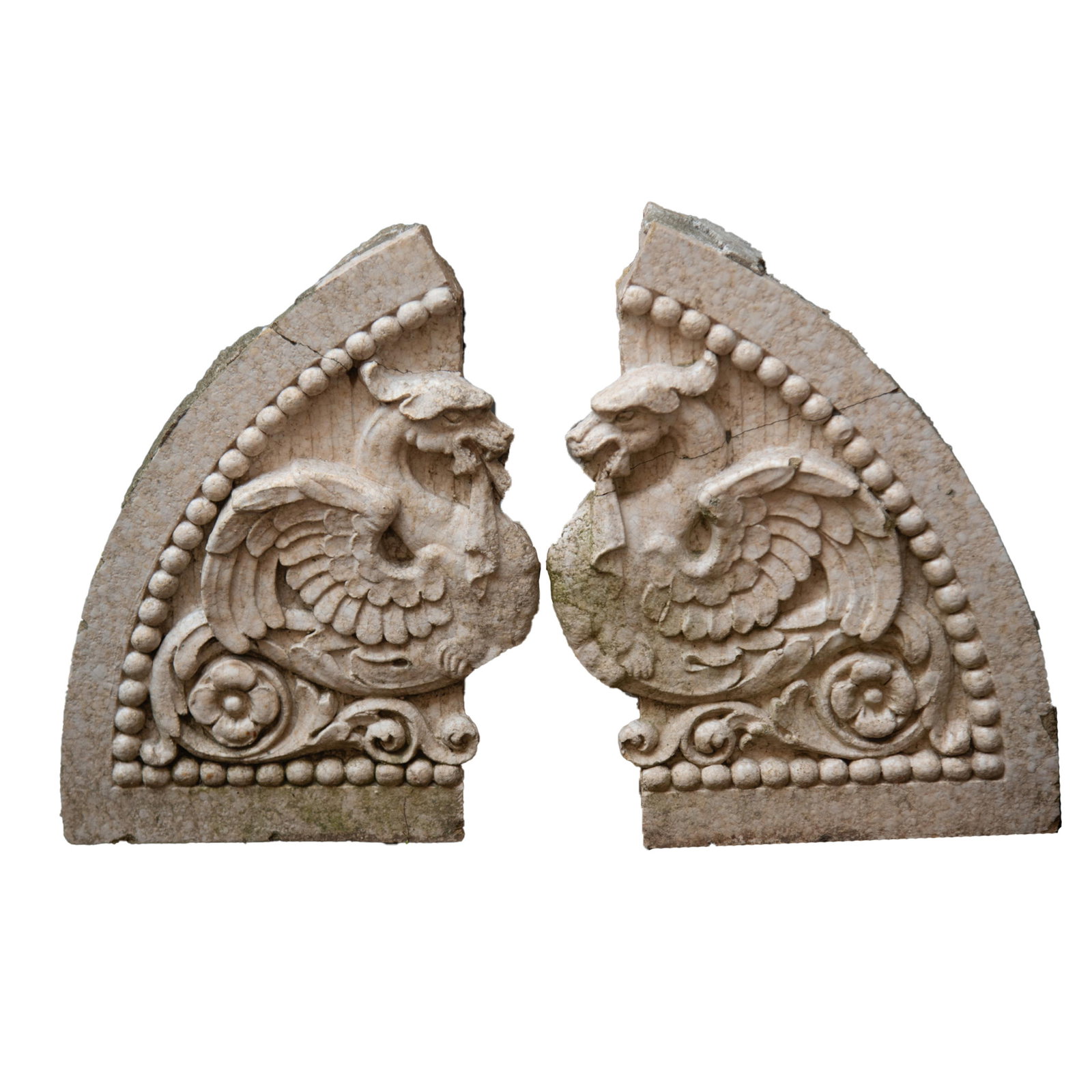 Two Arched Glazed Terracotta Architectural Elements (1 of 4)