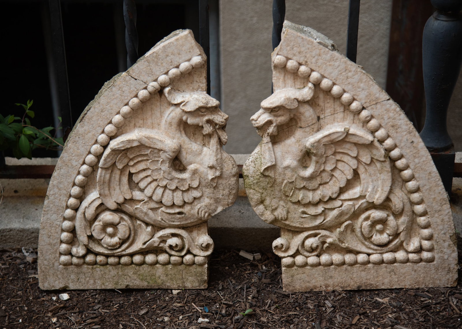 Two Arched Glazed Terracotta Architectural Elements - 2