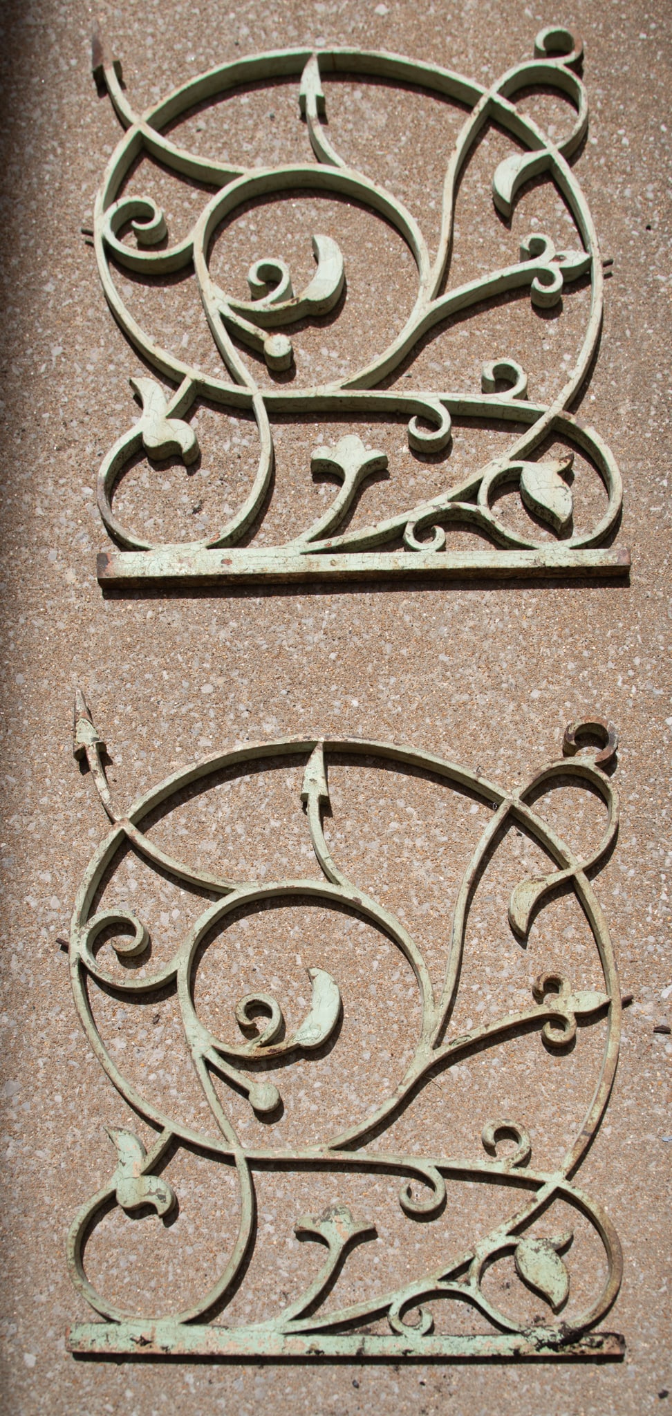 Pair of French Art Nouveau Iron Architectural Elements (1 of 1)