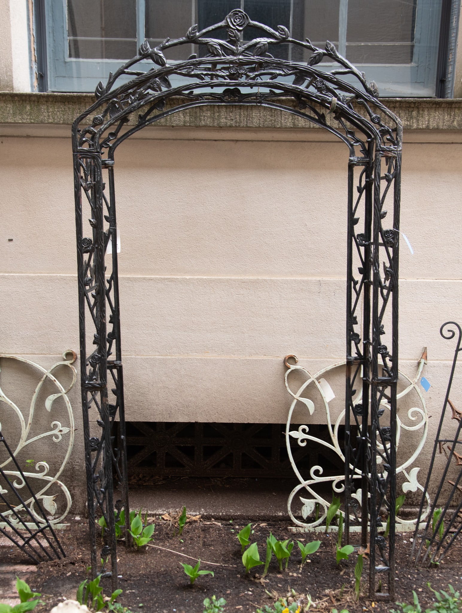 Ornate Cast Iron Garden Arbor (1 of 3)