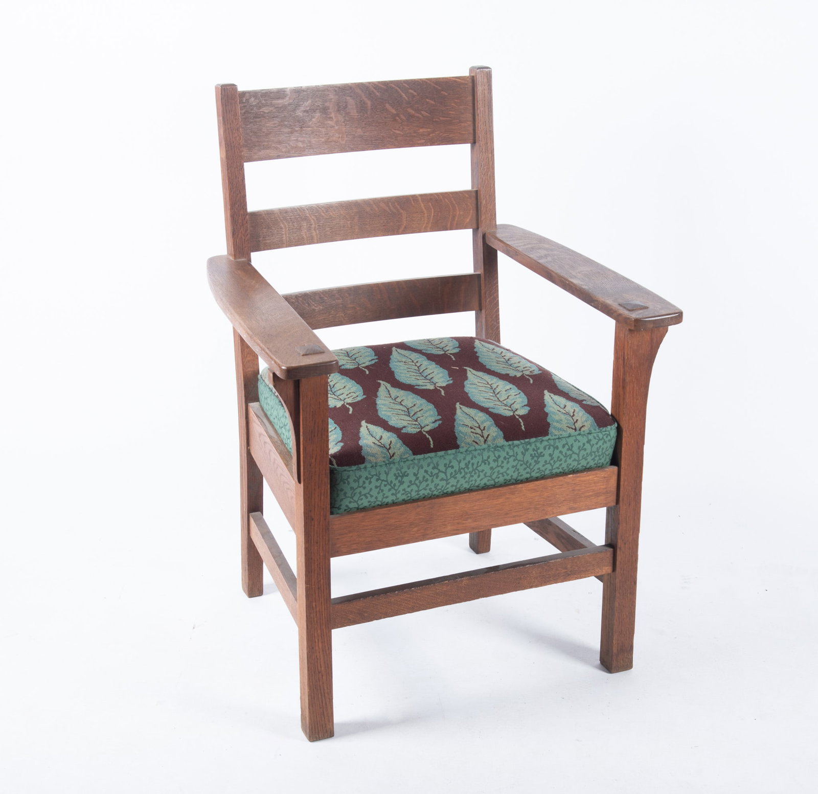 Mission Style Upholstered Arm Chair (1 of 3)