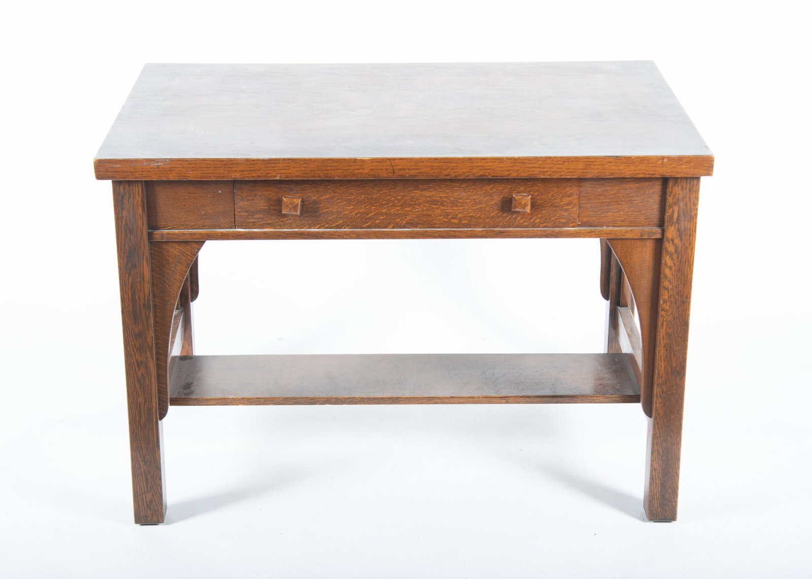 Early Twentieth Century Oak Arts And Crafts Desk (1 of 4)