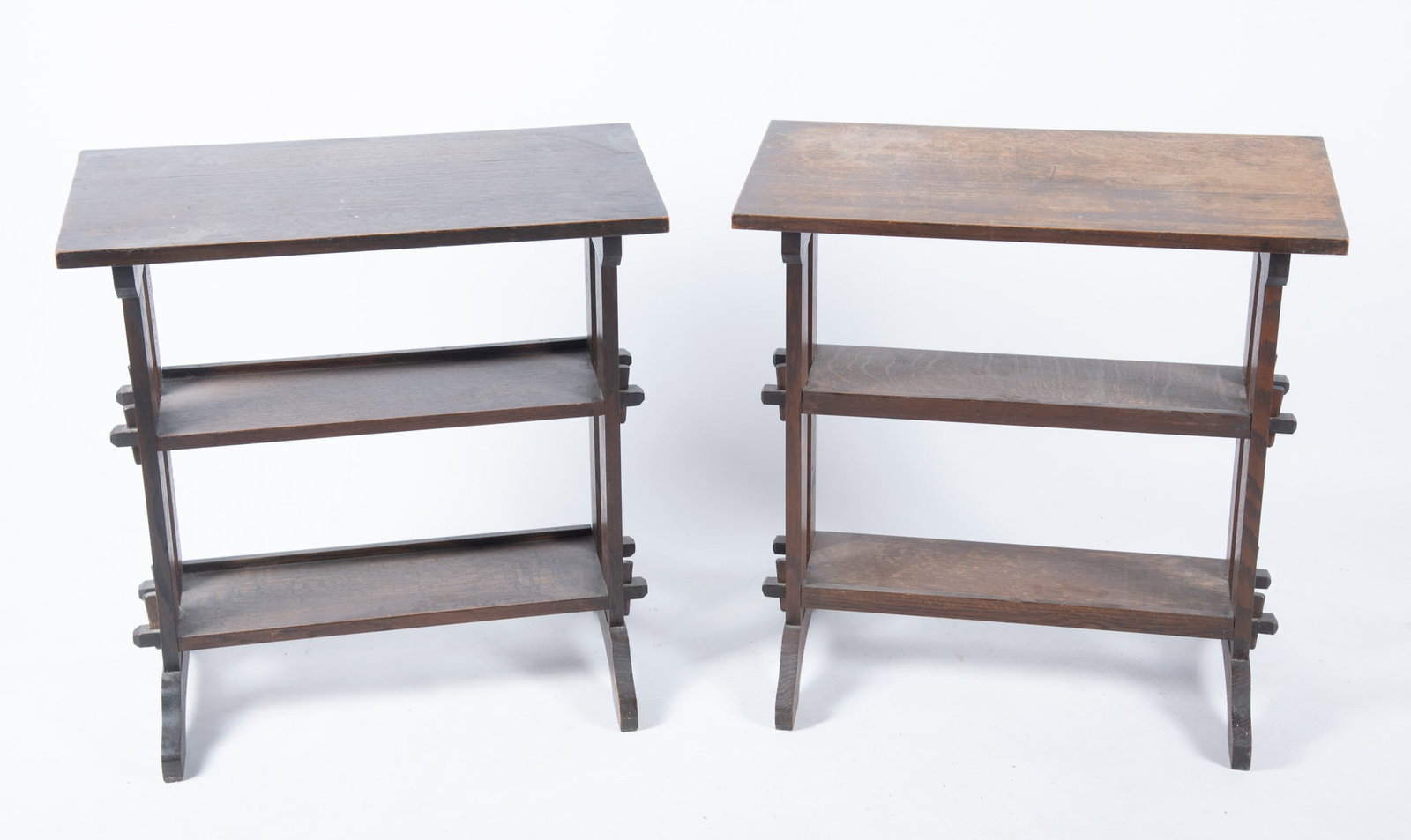 Pair of Antique Roycroft Mission Oak Book Stands (1 of 2)