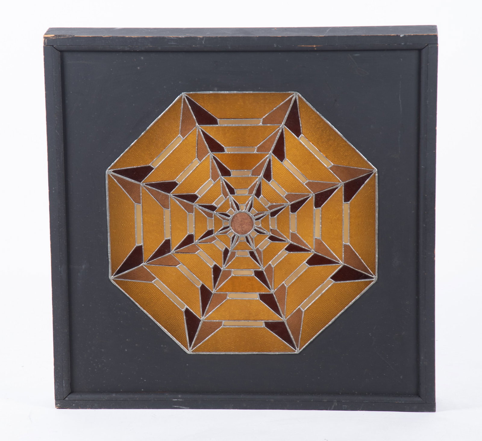 John Wehmer, Missouri (1927-2019), The Dandelion, stained glass illuminated panel (1 of 3)