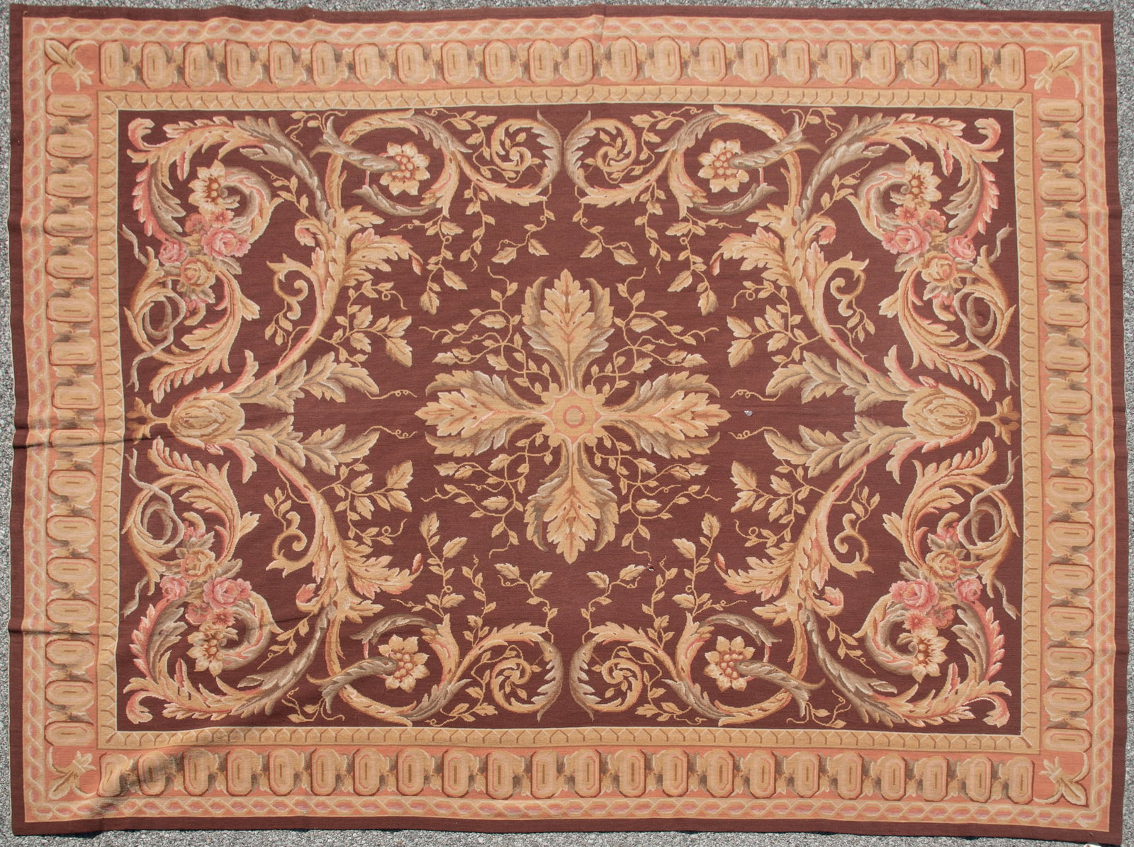 Handwoven Flatweave French Aubusson Room Rug (1 of 3)