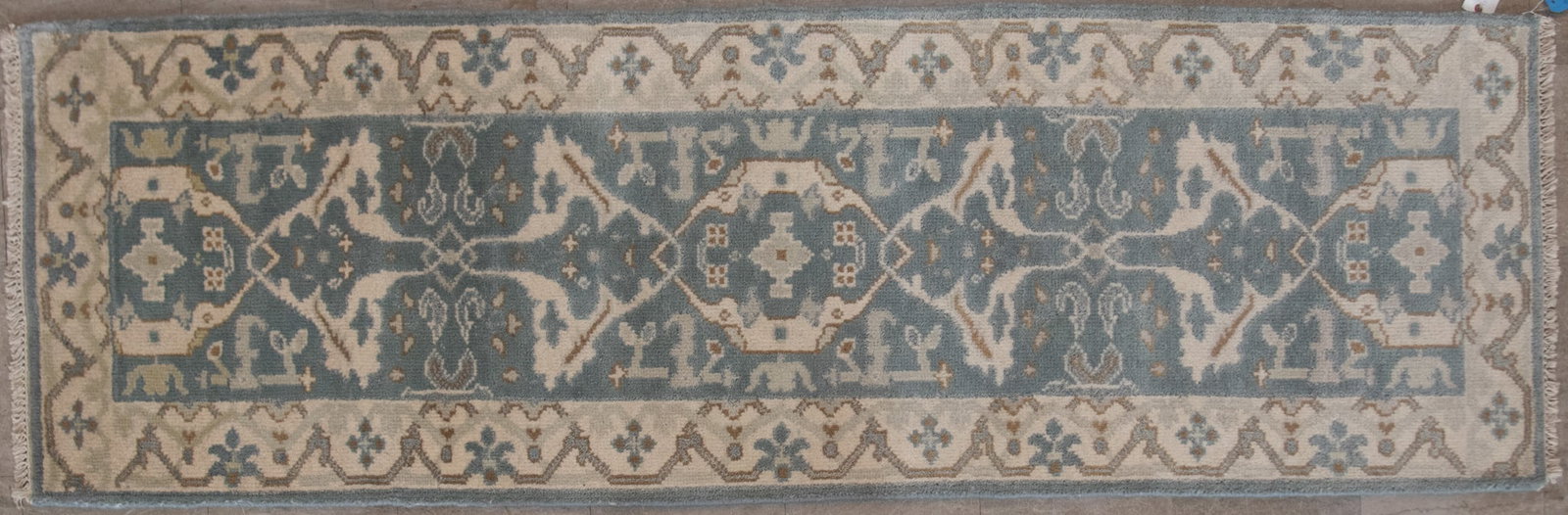 Handwoven Oushak Hall Rug (1 of 2)