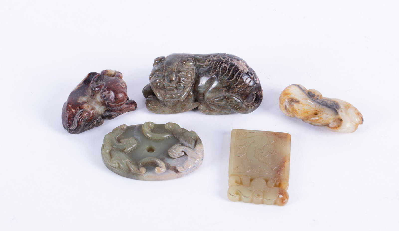 Five Carved Chinese Jade Objects (1 of 3)
