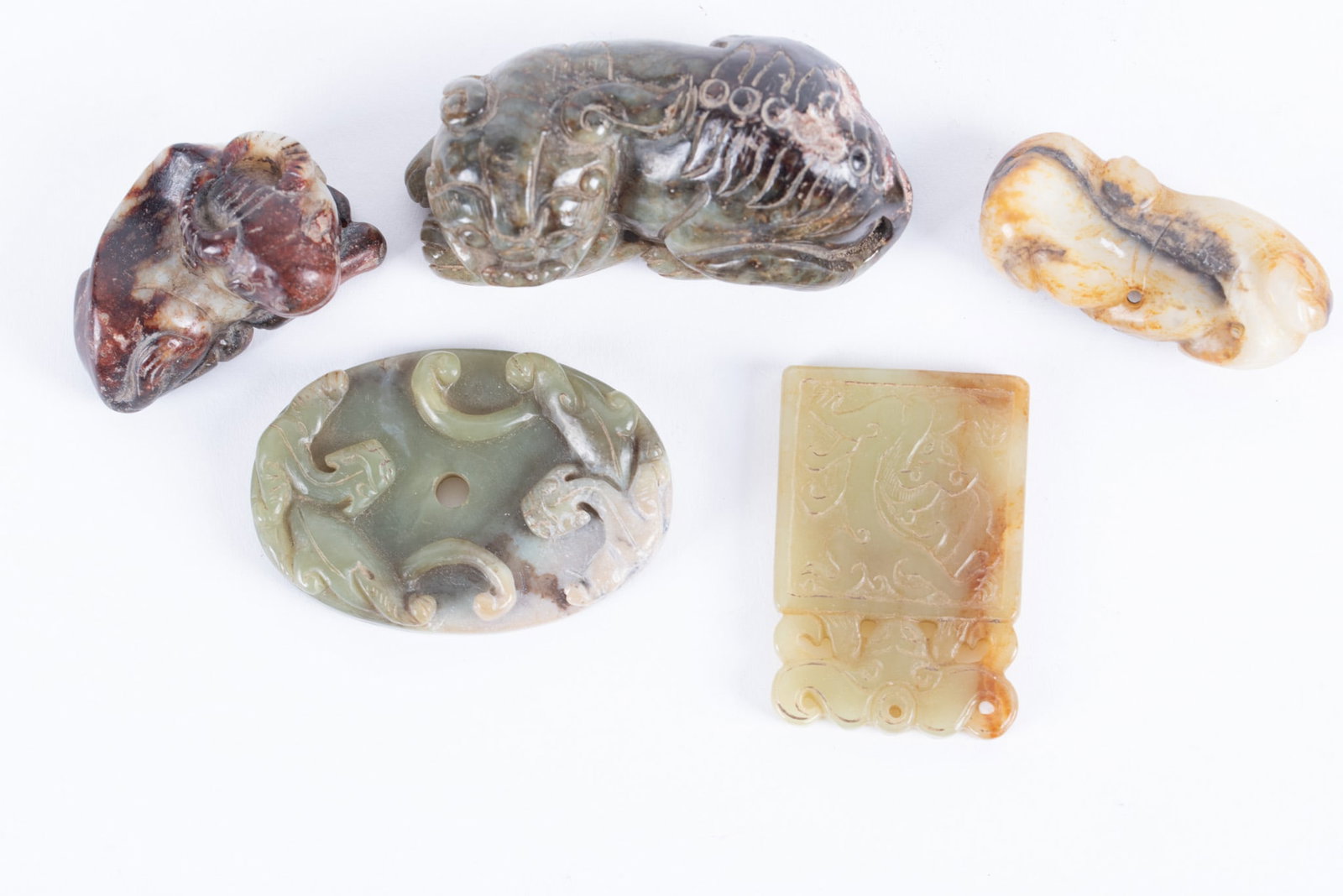 Five Carved Chinese Jade Objects - 2