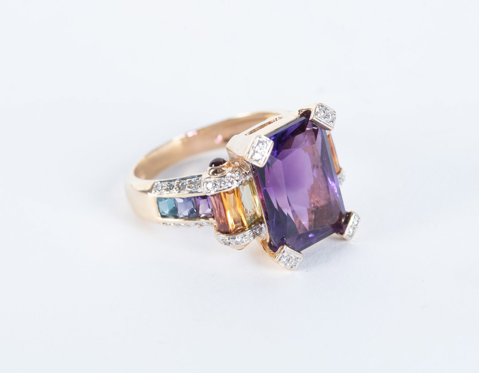 Stunning 14K Yellow Gold Multi Stone Ring (1 of 4)